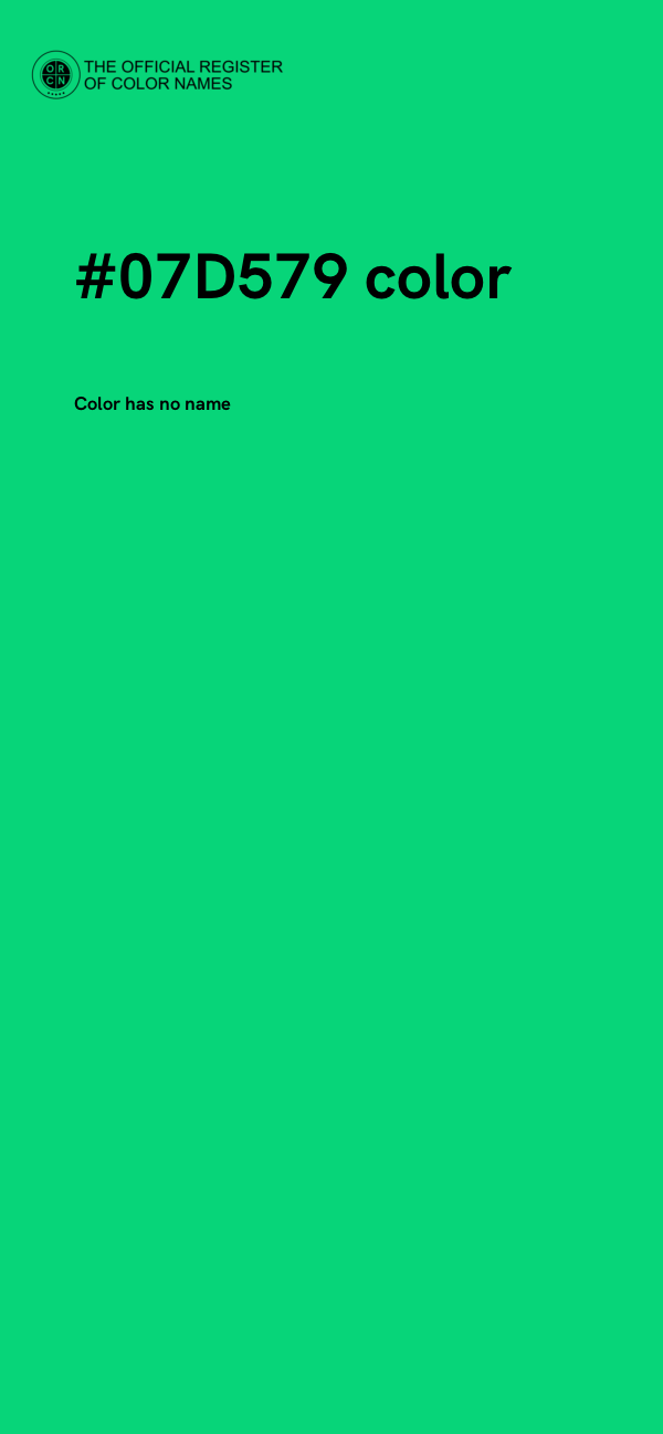 #07D579 color image
