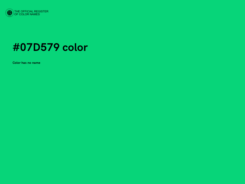 #07D579 color image