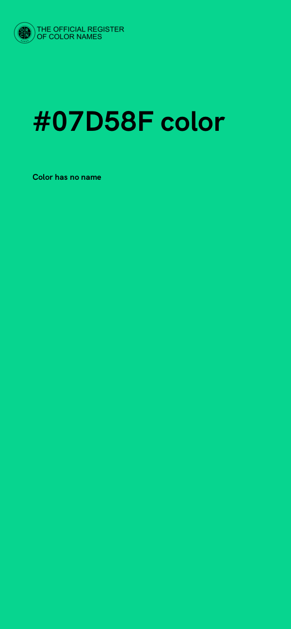 #07D58F color image