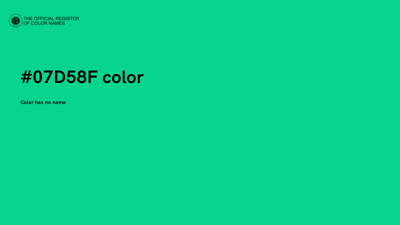 #07D58F color image