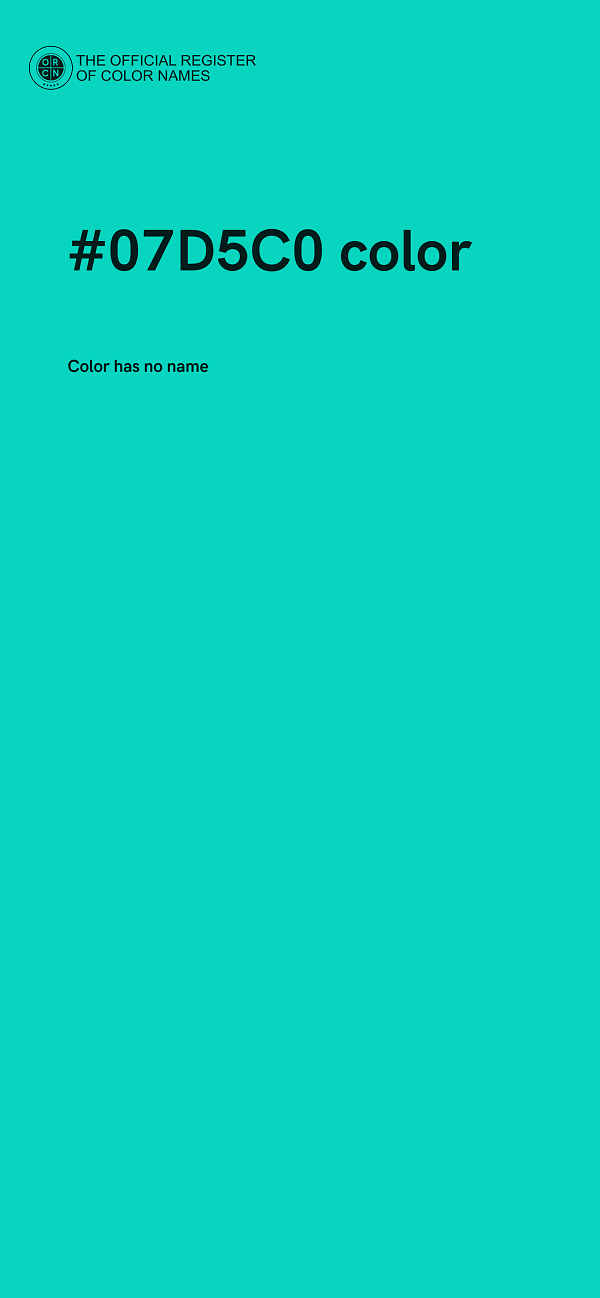 #07D5C0 color image