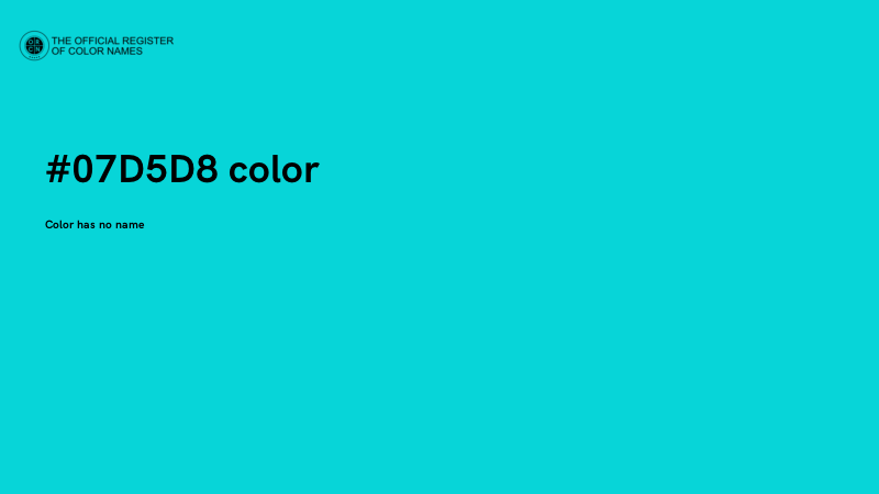 #07D5D8 color image