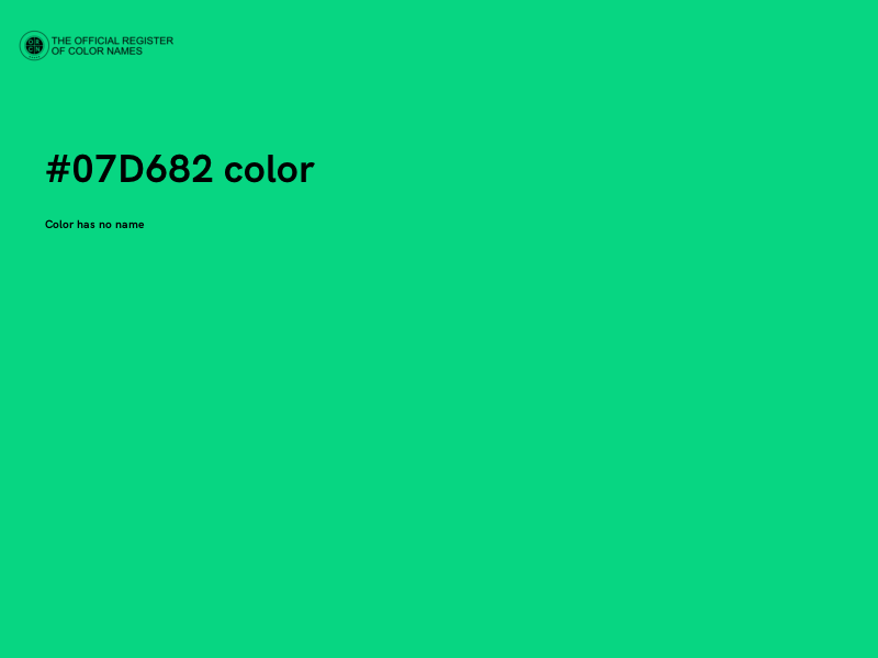 #07D682 color image
