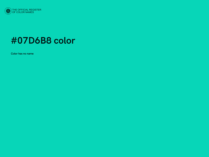 #07D6B8 color image
