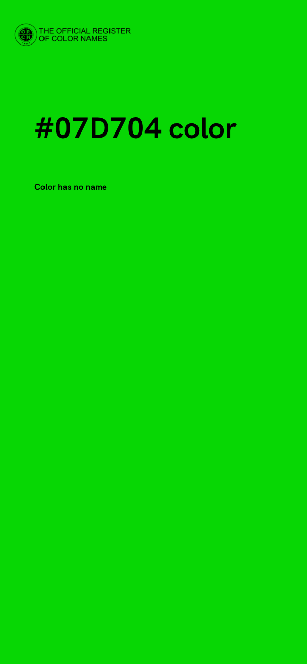 #07D704 color image