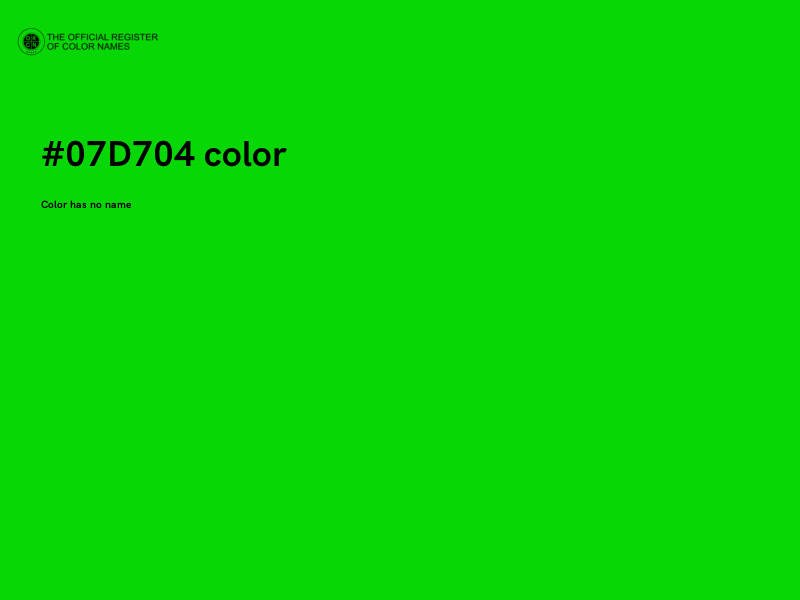 #07D704 color image
