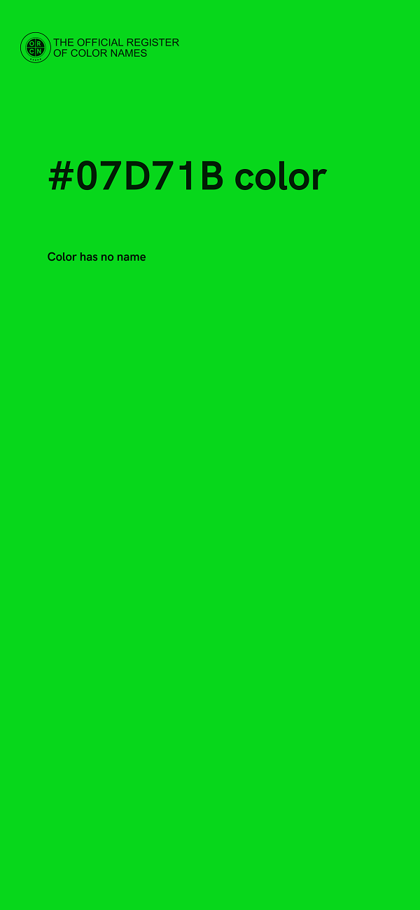 #07D71B color image