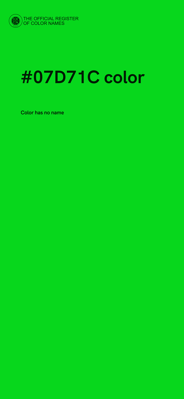 #07D71C color image