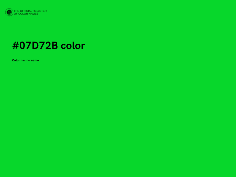 #07D72B color image
