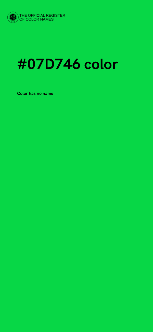 #07D746 color image