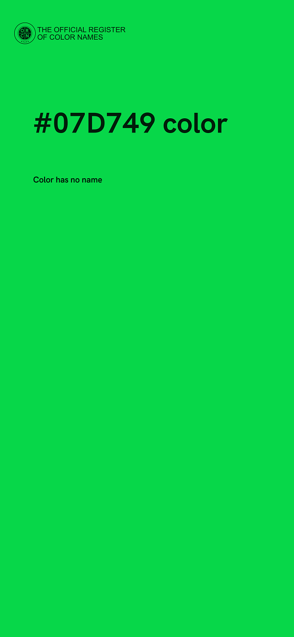 #07D749 color image