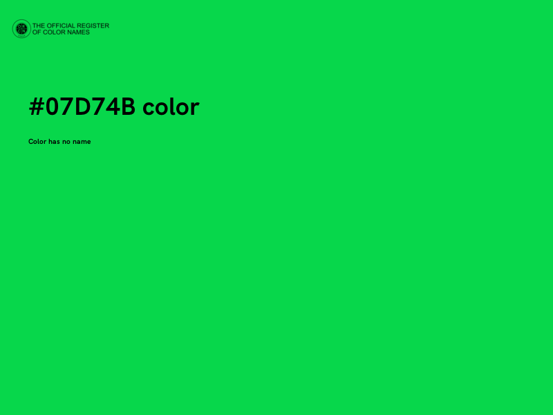 #07D74B color image