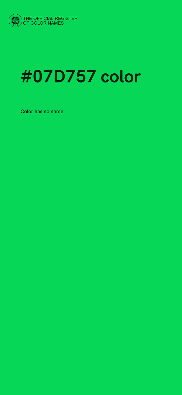 #07D757 color image