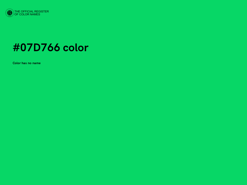 #07D766 color image