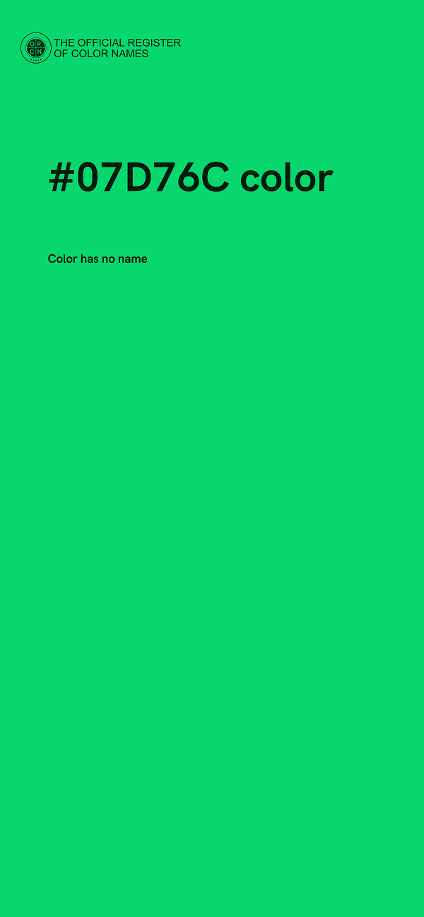 #07D76C color image