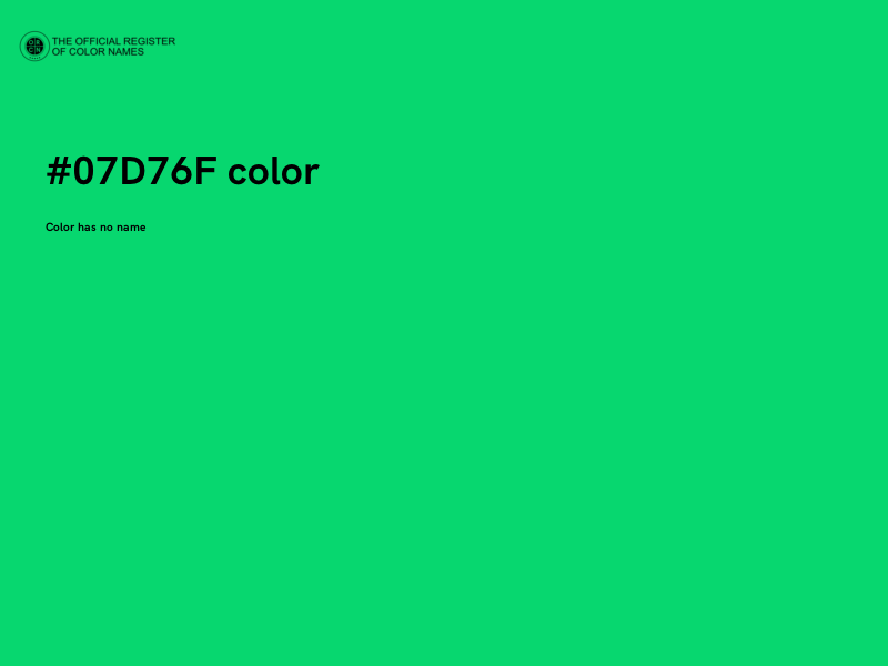 #07D76F color image