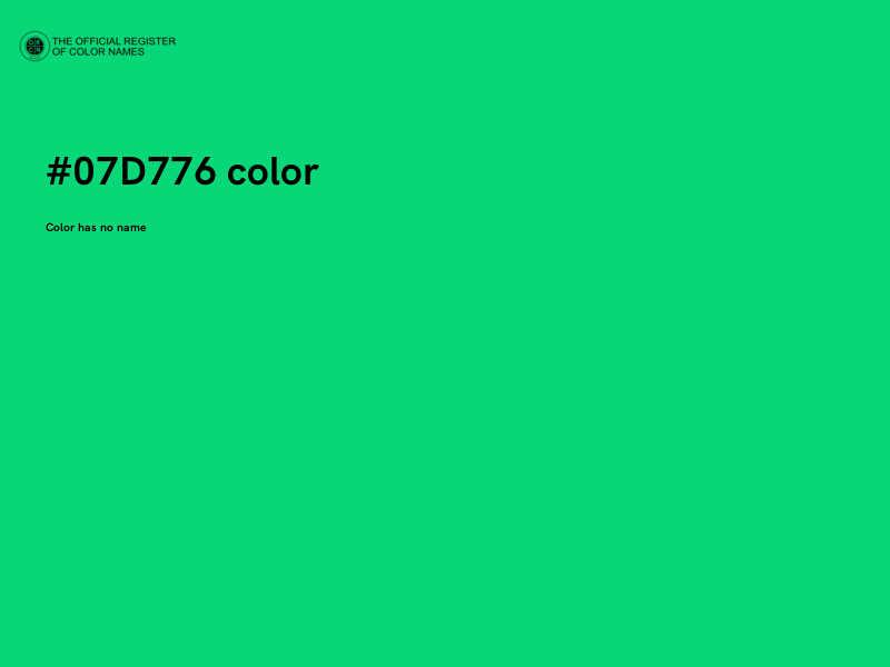 #07D776 color image