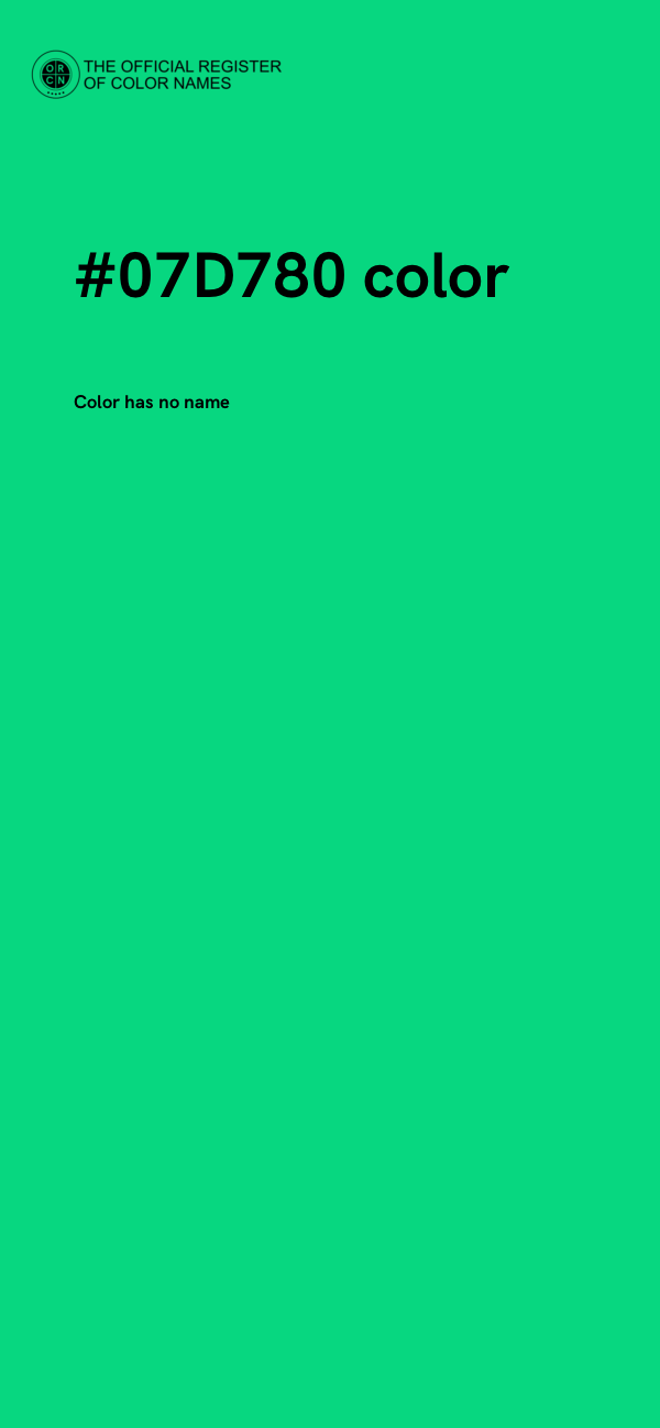 #07D780 color image