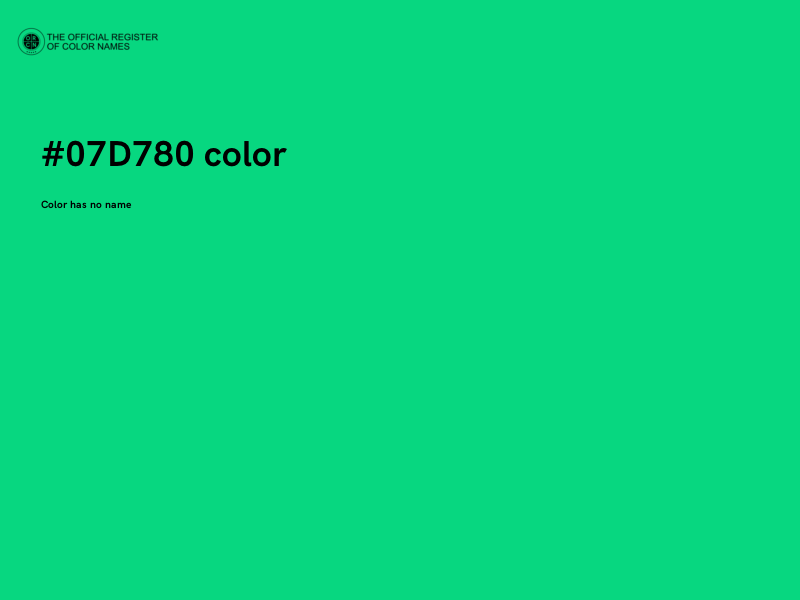 #07D780 color image