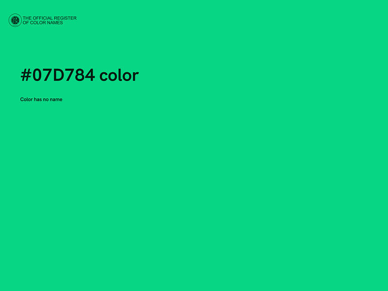 #07D784 color image