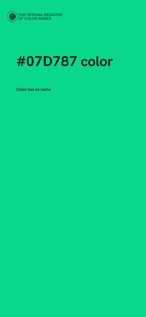 #07D787 color image