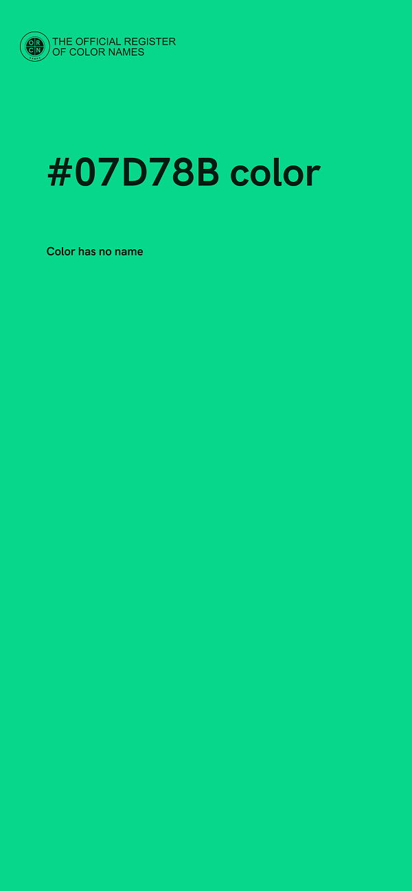 #07D78B color image