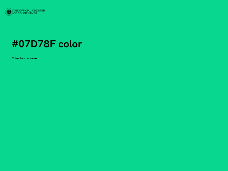 #07D78F color image