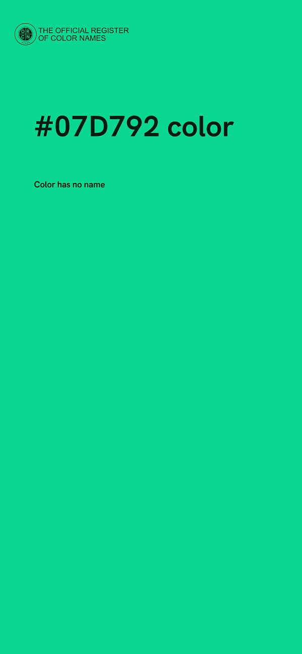 #07D792 color image
