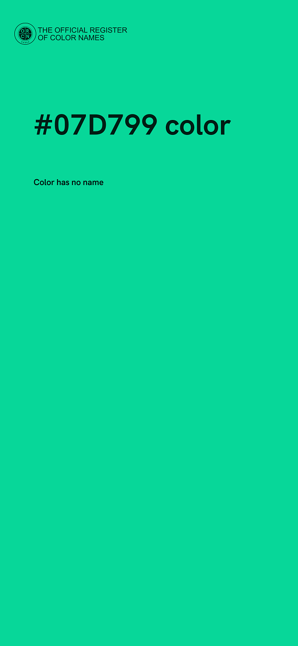 #07D799 color image