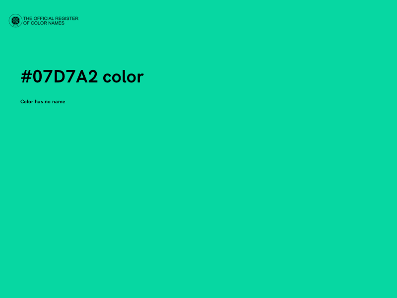 #07D7A2 color image