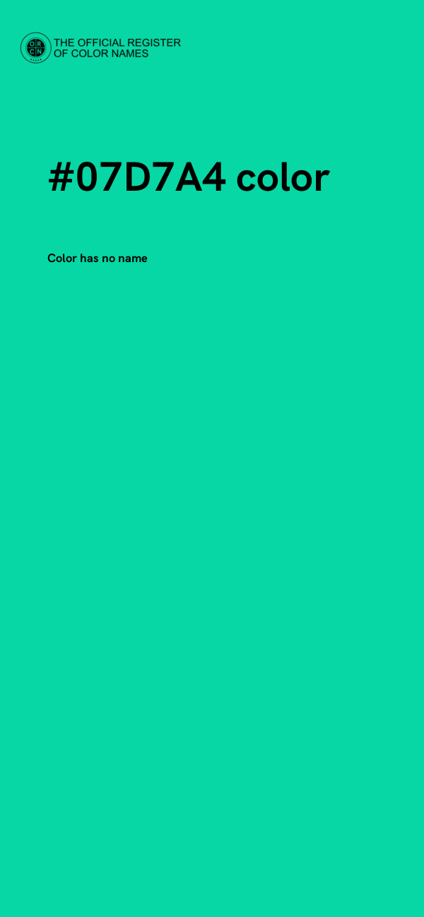 #07D7A4 color image