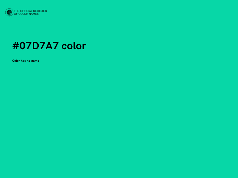 #07D7A7 color image