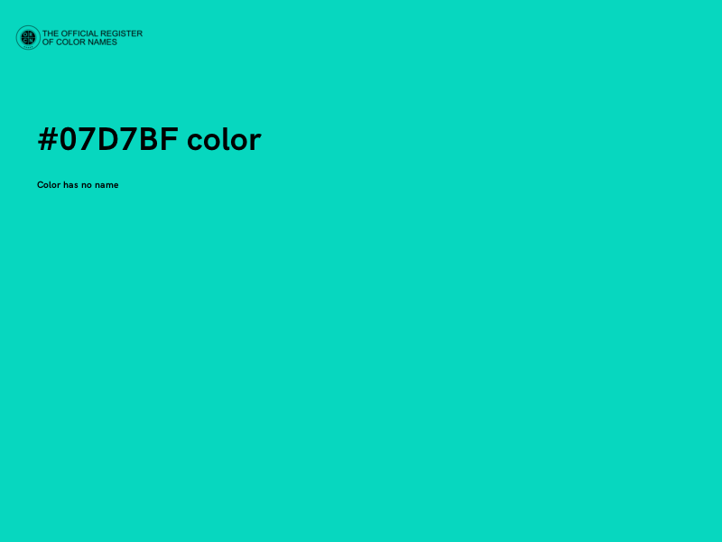#07D7BF color image