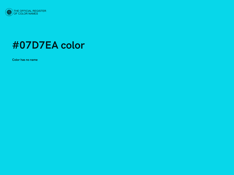#07D7EA color image