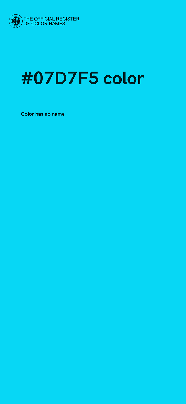 #07D7F5 color image