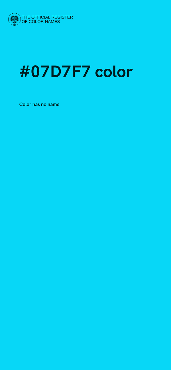 #07D7F7 color image