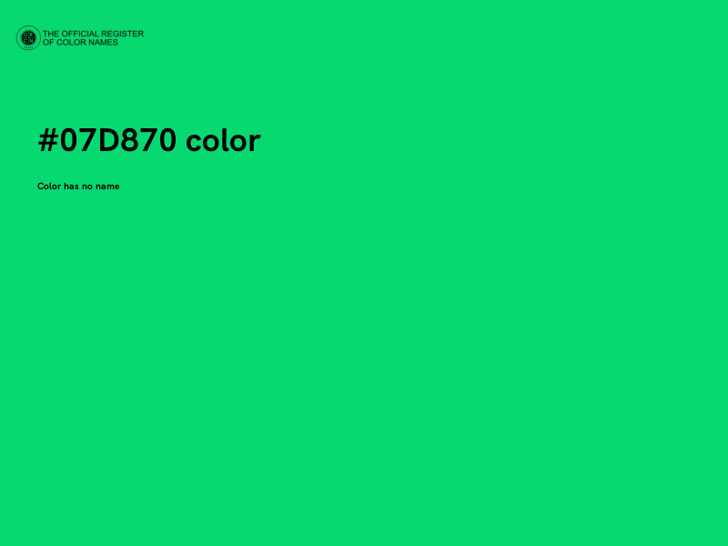 #07D870 color image