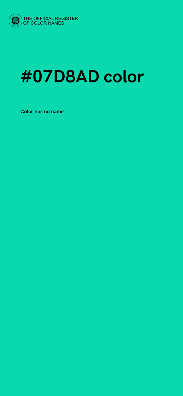 #07D8AD color image