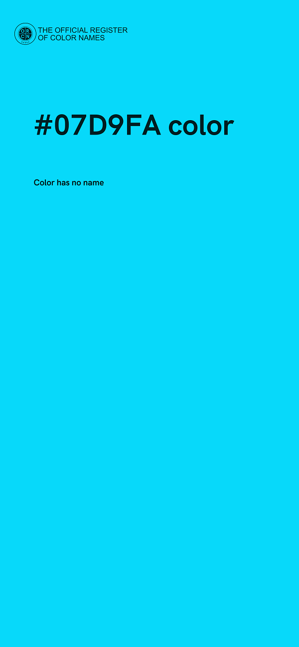#07D9FA color image