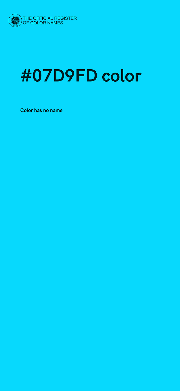 #07D9FD color image