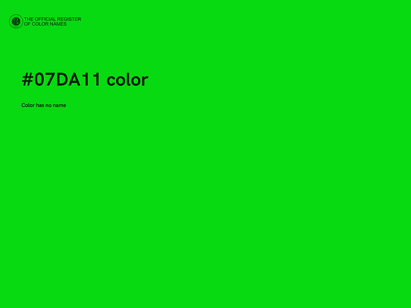 #07DA11 color image