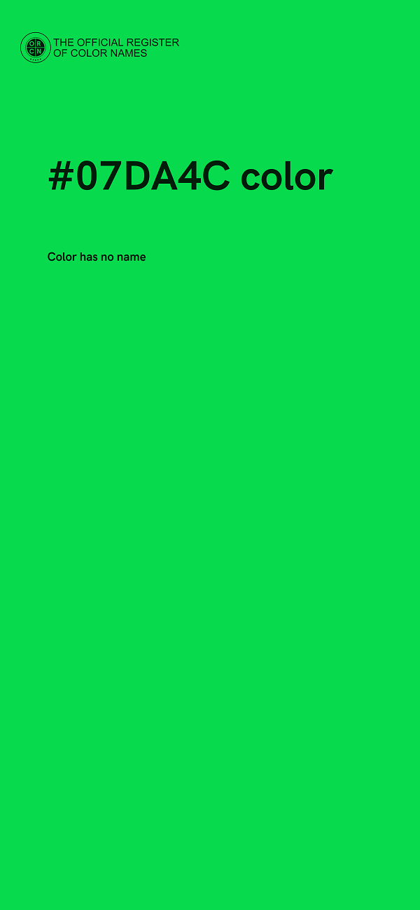 #07DA4C color image