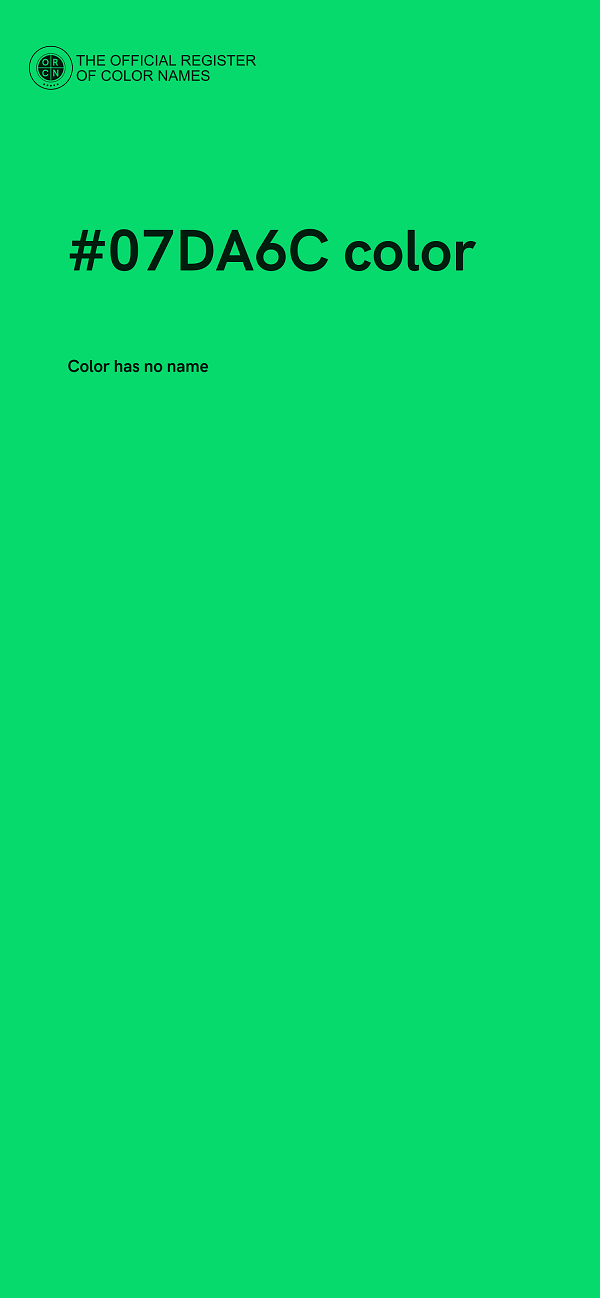 #07DA6C color image