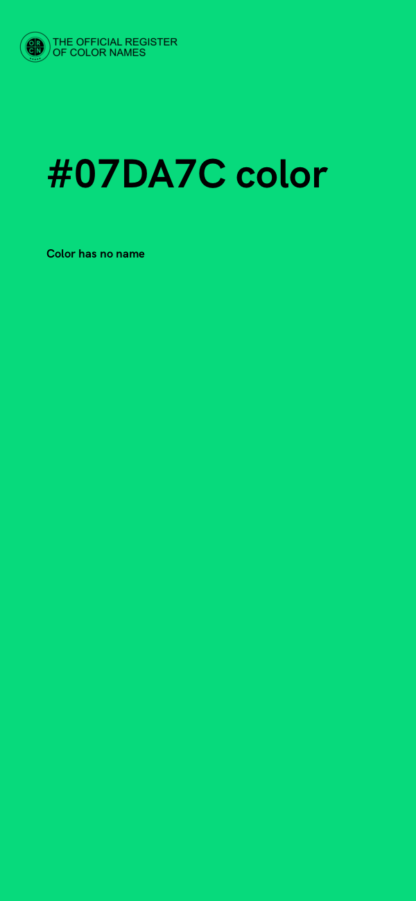 #07DA7C color image
