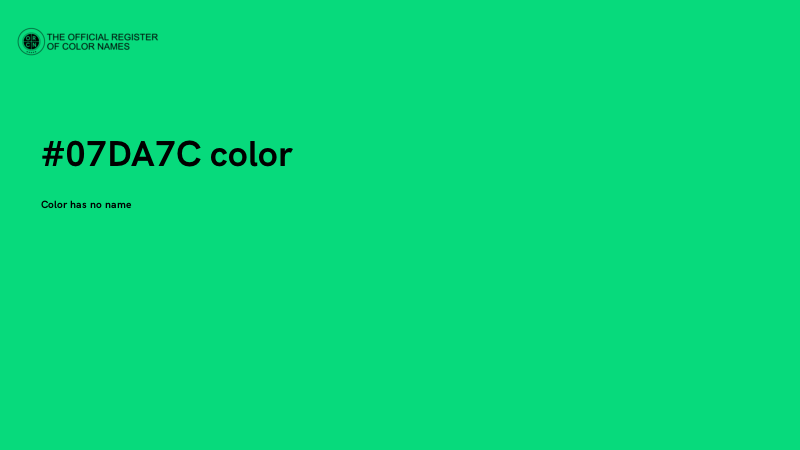 #07DA7C color image