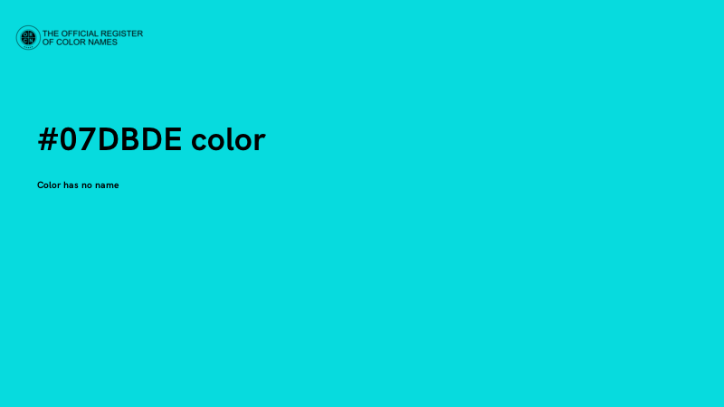 #07DBDE color image