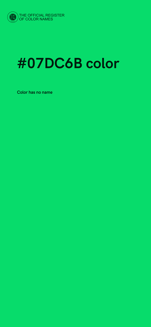 #07DC6B color image