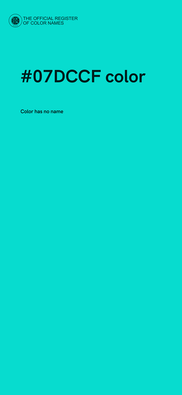 #07DCCF color image
