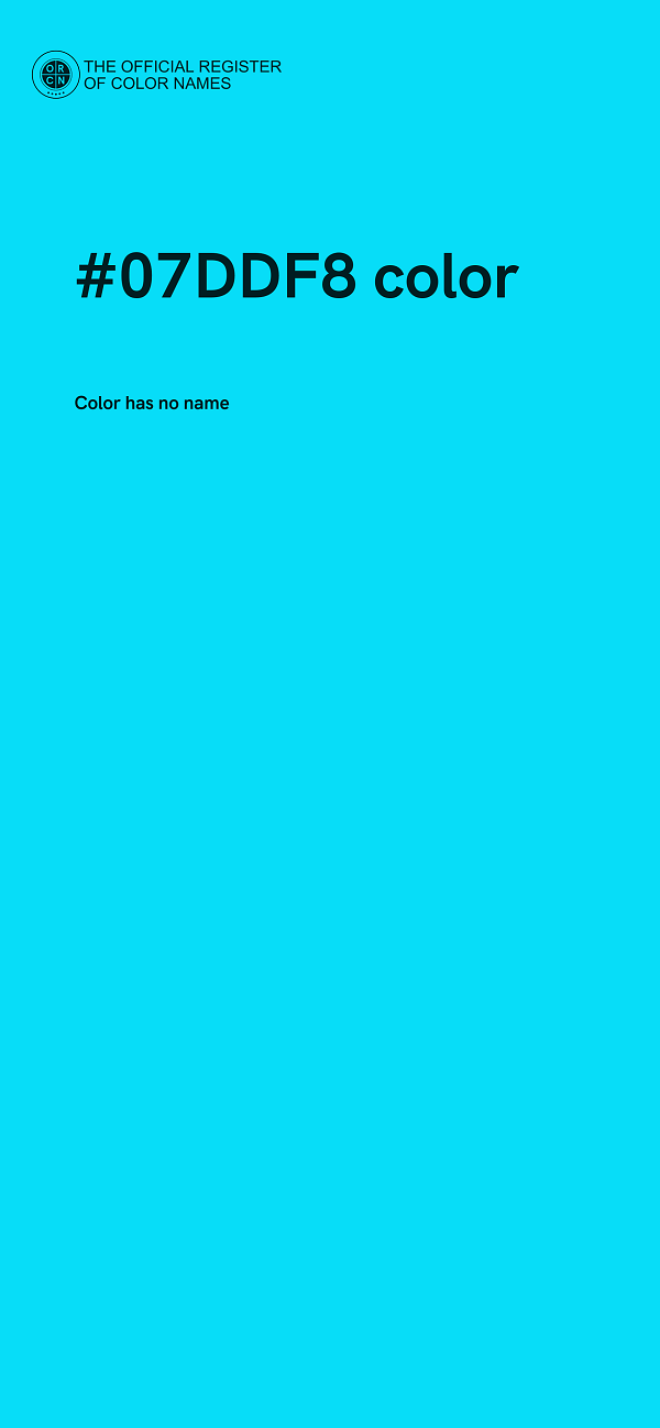 #07DDF8 color image