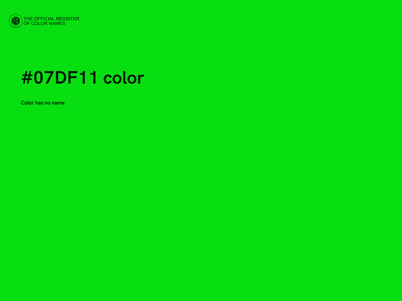 #07DF11 color image